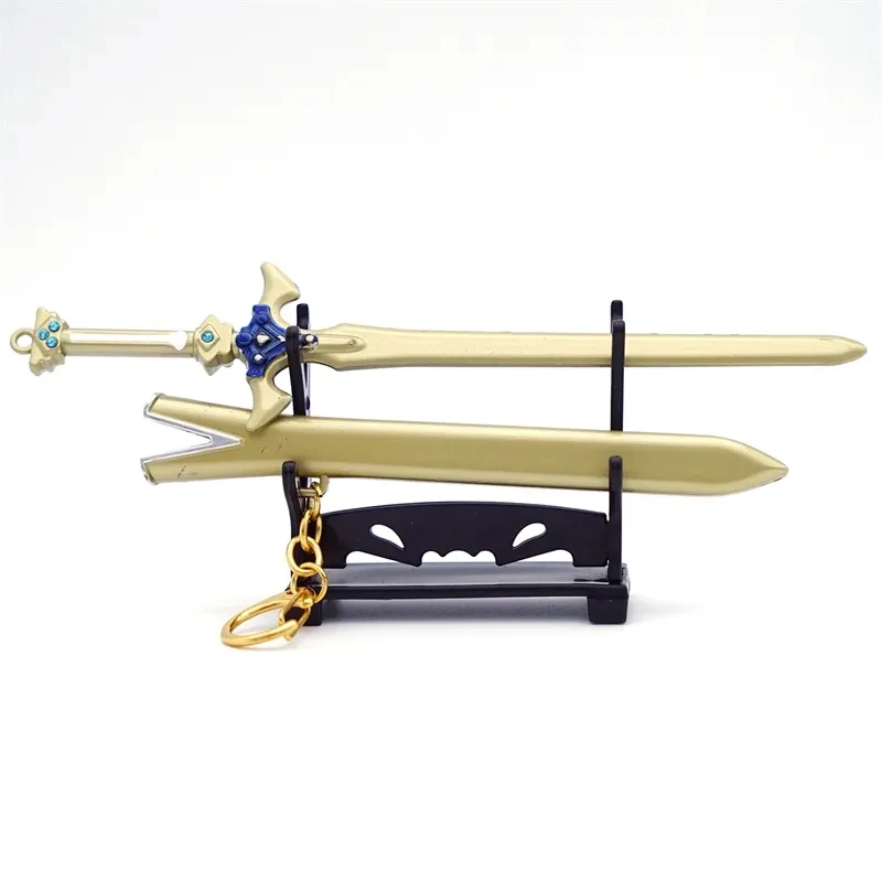 17cm Sword Art SAO Online brelok Anime urządzenia peryferyjne Tung ludzie Asuna Kirito metalowa broń miecz Cosplay Chaveiro pamiątki prezent