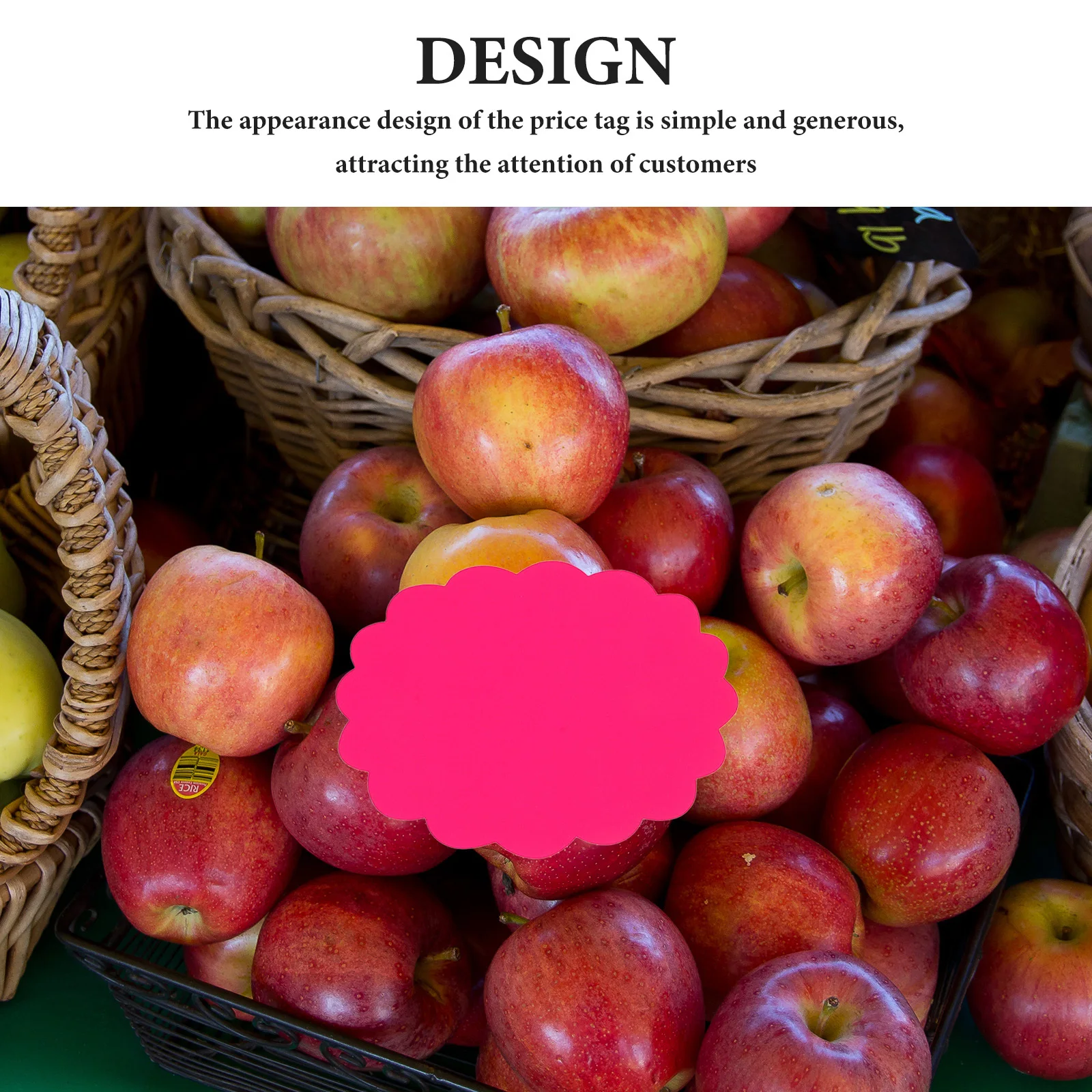 60 قطعة تسميات شارة السعر الفارغة ذاتية اللصق للمحلات التجارية والسوبر ماركت تركيب الصمامات علامات الإعلان بيع العلامات عرض الشارات #2