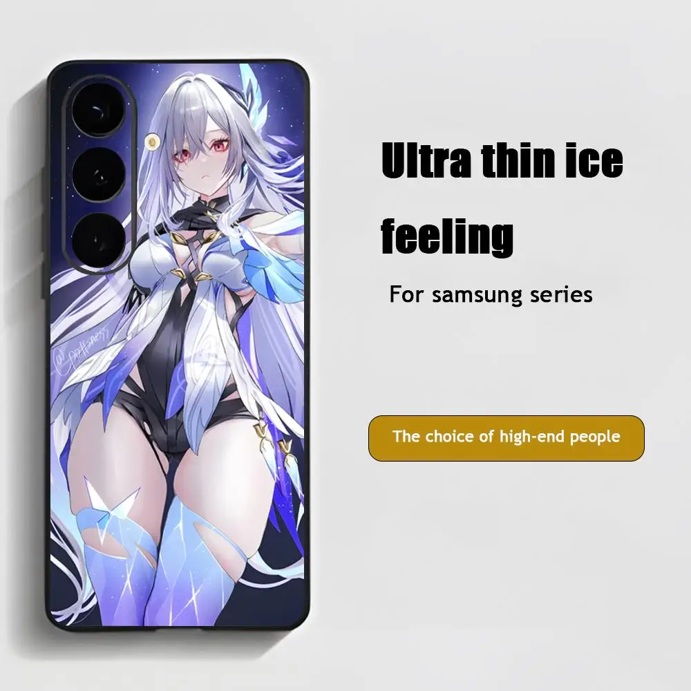 Чехол для телефона Game Skirk Genshin Impact для Samsung Galaxy S25 S24 S23 S22 S21 S20 Plus Ultra Note20, мягкий черный
