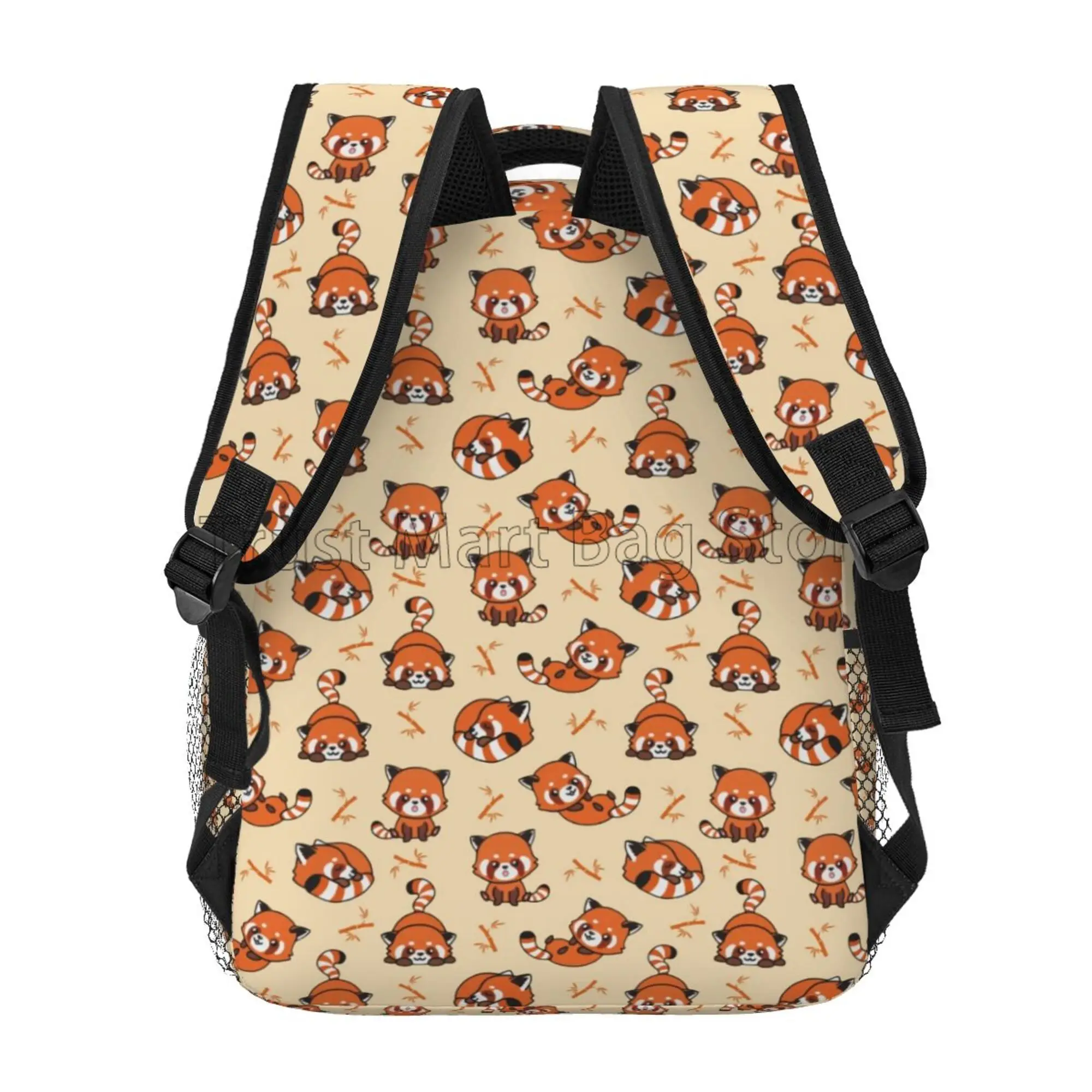 Backpack Cute Red Panda Raccoon Adults School Bag Casual College Bag Travel Zipper Bookbag Hiking Shoulder Daypack for Women Men