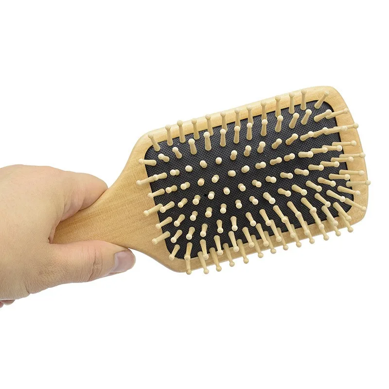 

Hairdressing portable comb, airbag massage wooden comb, hair nourishing and healthy wooden needle comb for hair care