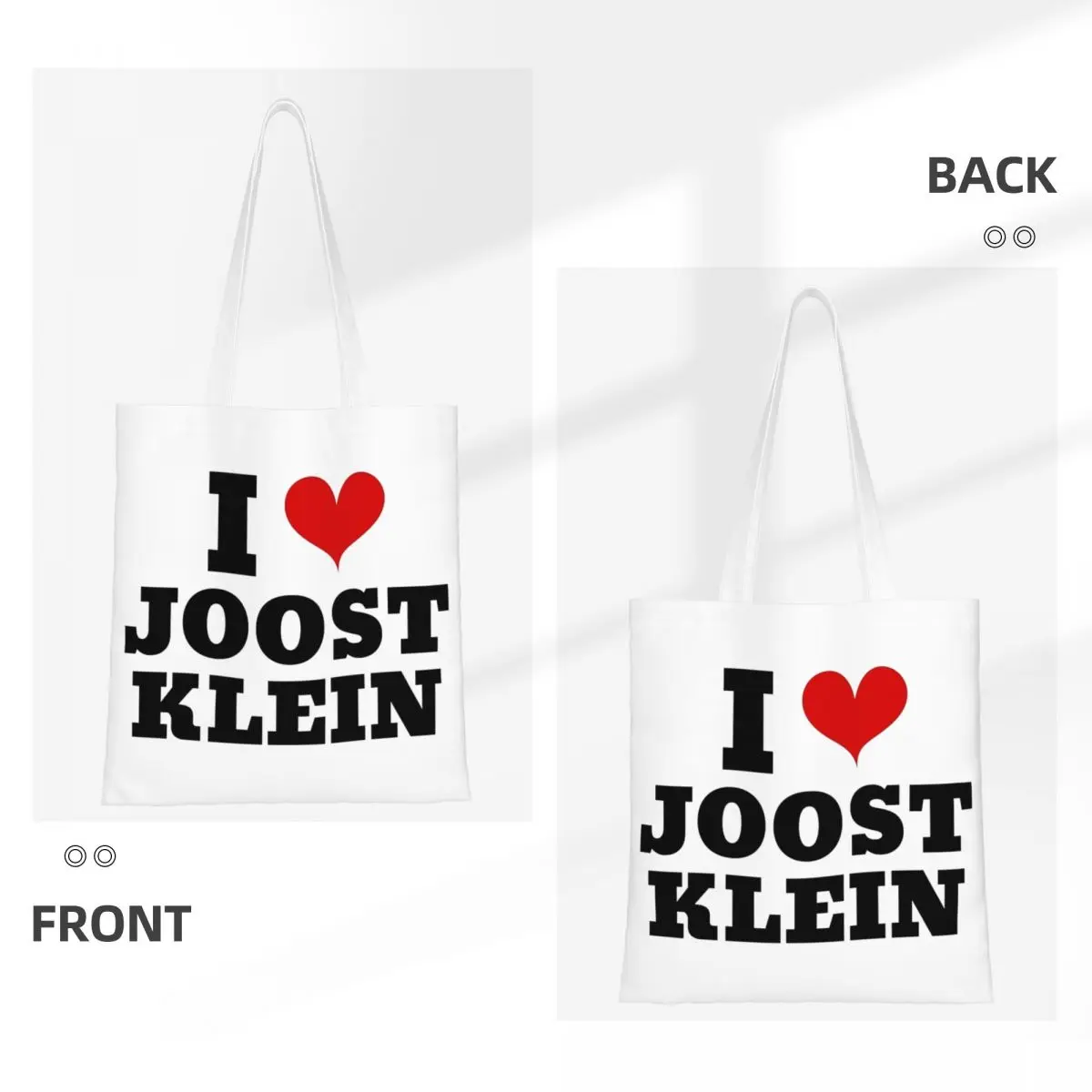 I Love Joost Klein 2024 Europa tas Jinjing kanvas กระเป๋า Y2K แฟชั่นความจุมากสำหรับผู้หญิงผู้ชาย