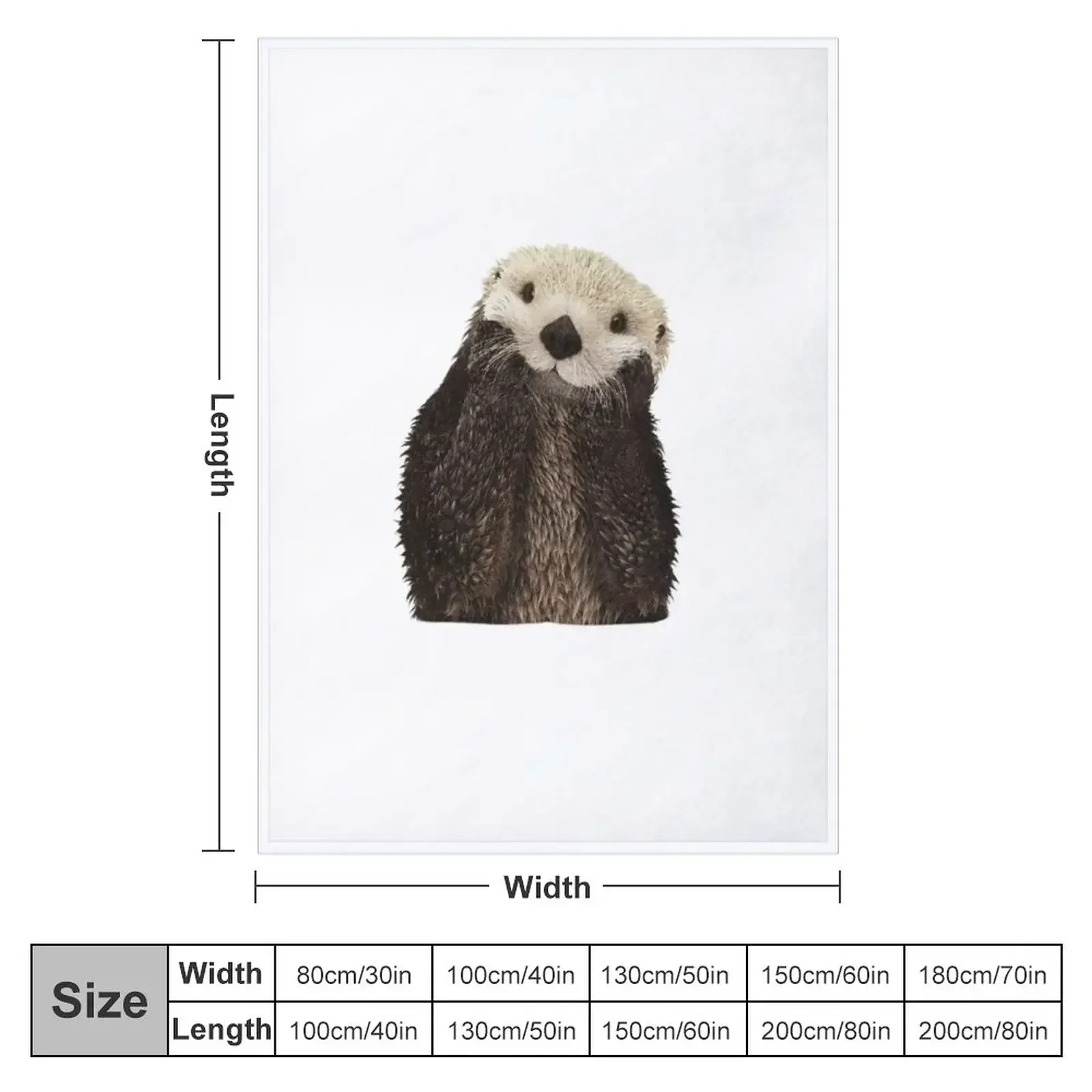 Otter Throw Blanket Furry Nap Luxury Designer Blankets