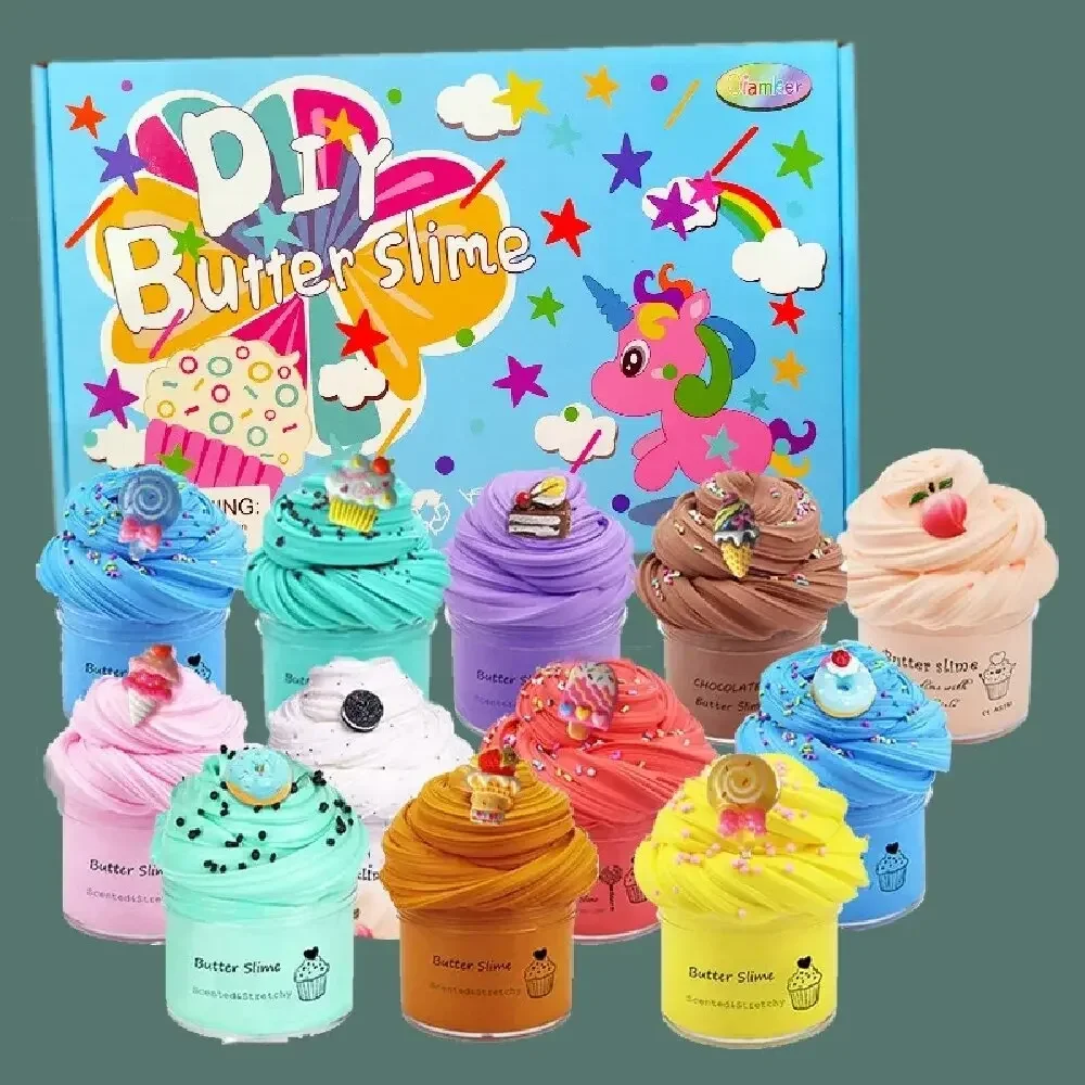 Decomprimere ciondoli morbidi arcobaleno argilla Kawaii Slime Party Toy per bambini regalo colorato modellazione argilla Set giocattoli educazione