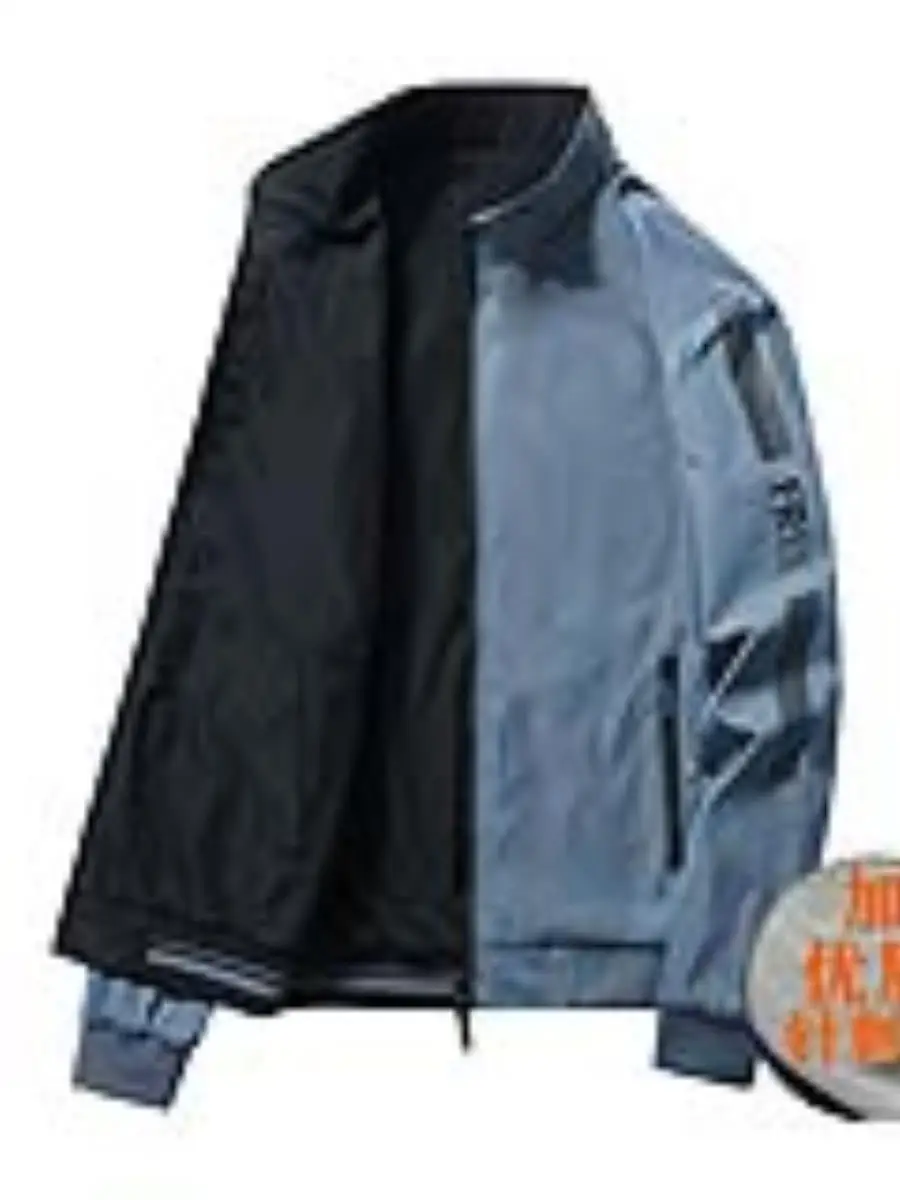 

Двусторонняя мужская куртка свободного кроя с воротником-стойкой для весны, осени и зимы, повседневная дышащая верхняя одежда