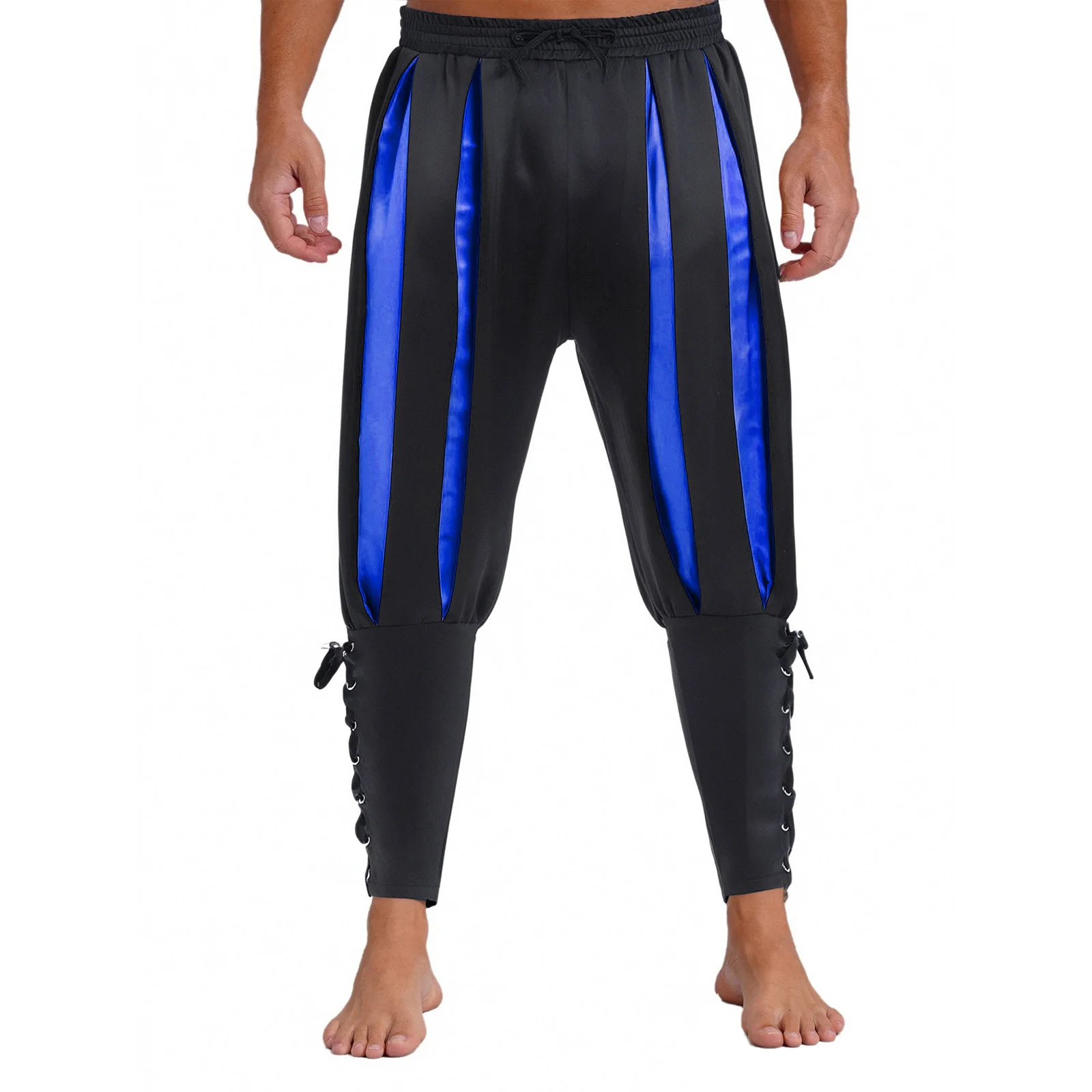 

Men Medieval Victorian Navigator Pirate Harem Pants Panels Ankle Banded Trousers Renaissance Halloween Carnival Cosplay Pants