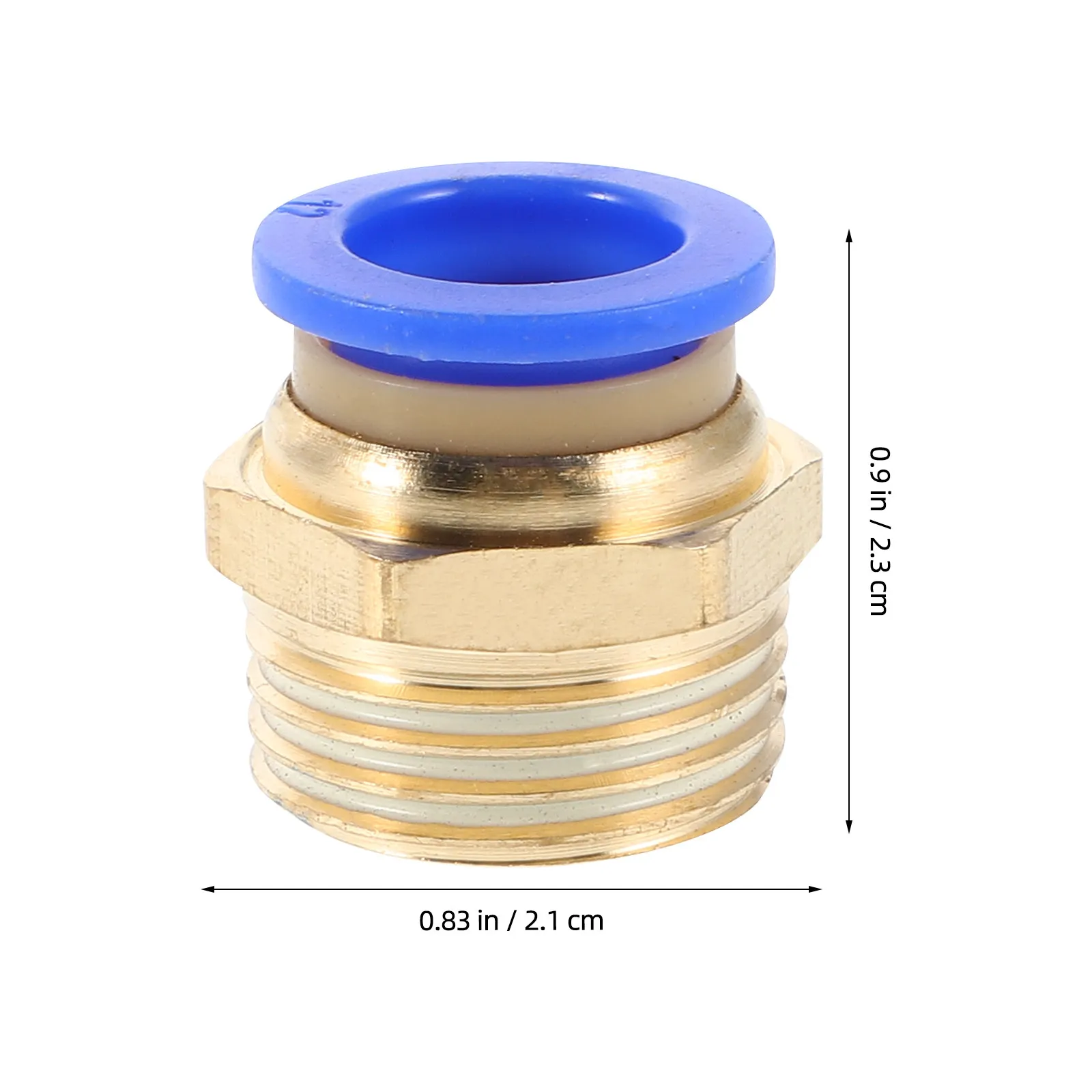 6Pcs Pneumatic Quick Connectors Brass Straight Fittings Metric Thread Push in Air Tube Connectors for Compressed Air Systems DIY