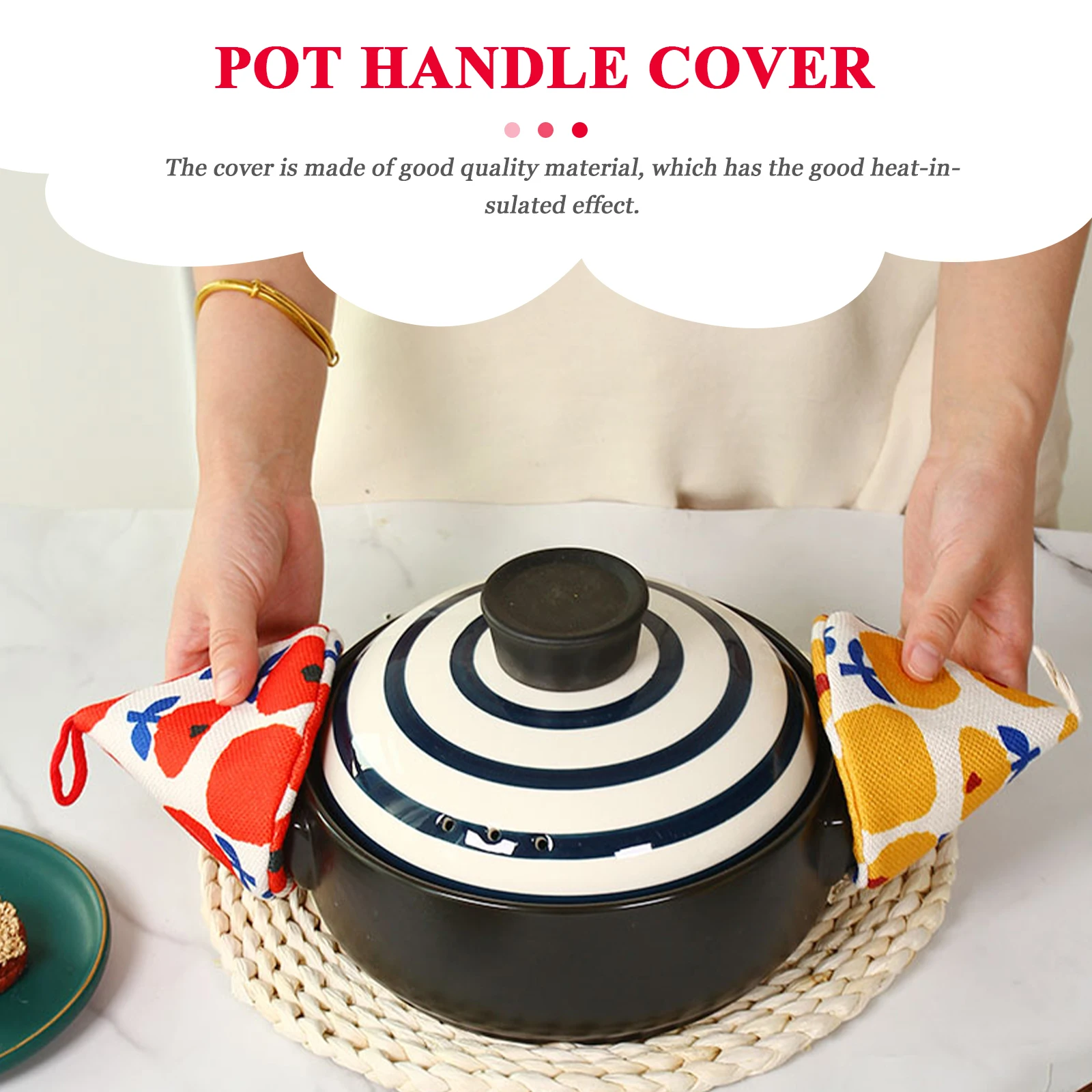 

2 Pcs Kitchen Mittens Silicone Oven Potholder and Glove Gloves for Cooking Mitts Scalding Hot Heat Resistant