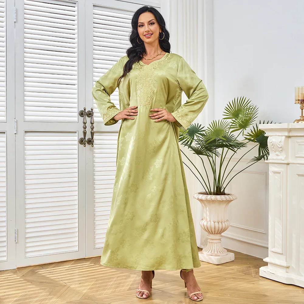 Dubai-Kleid, muslimisches Kleid, sommerliche neue bestickte Robe