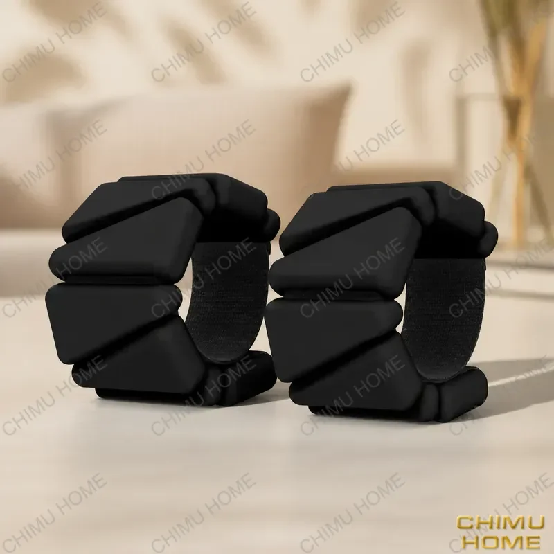 【CHIMU HOME】 Silicone Wrist Weights Adjustable Fitness Bracelets for Yoga Pilates Home Gym Exercise Training Pair