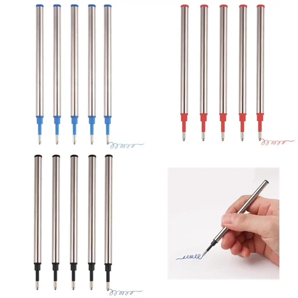 0.5mm Ballpoint Pen Refills Replacement Smooth Writing for Retractable Pens 5pc