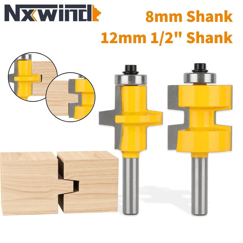 NXWIND Tongue＆Groove Bits Assembles Bit Router Bit Carbide Cutter Woodworking Milling Cutter For Wood Bit Face Mill