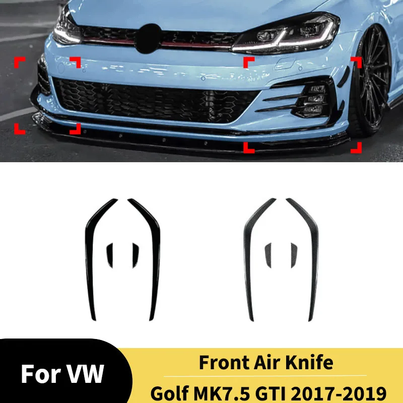 

For Volkswagen Golf MK7.5 GTI 2017-2019 Front Air Knife Car Sticker Side Hood Fog Lamp Hood Grille Automobiles Body kit Tuning