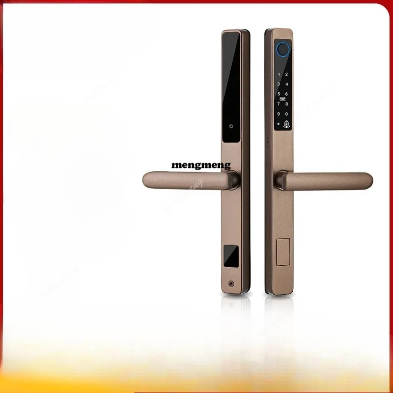 

Умный замок с отпечатком пальца и паролем для алюминиевых дверей Broken Bridge, для квартиры Mingsu, солнечной комнаты, с узкой ручкой из нержавеющей стали