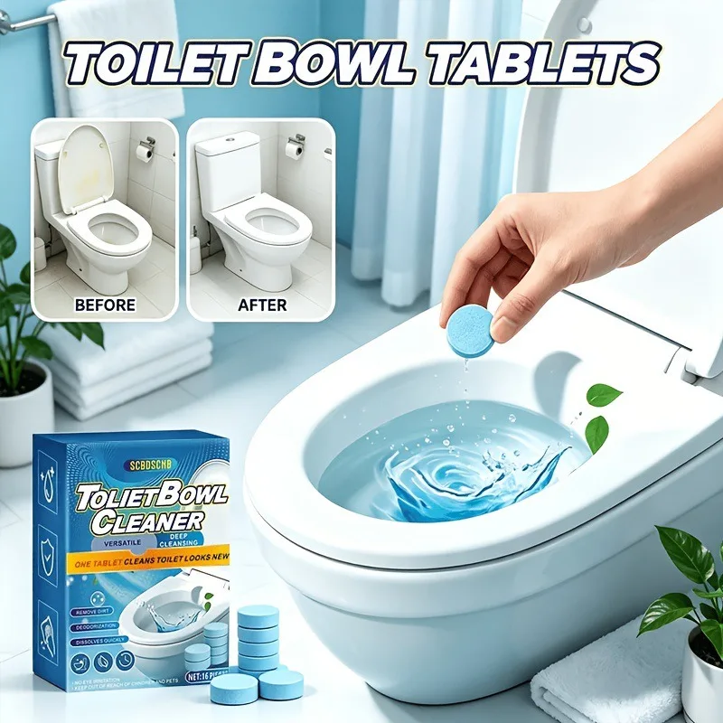 Toilet Cleaning and Maintenance Effervescent Tablets, Toilet Seat Daily Maintenance Effervescent Tablets, Individually Packaged
