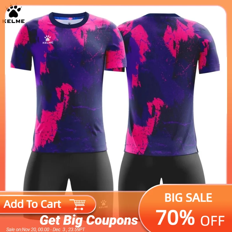 

Kelme Customized Football Shirt Breathable Short Sleeve Top Football Adult Customized Team Kit Match Jersey