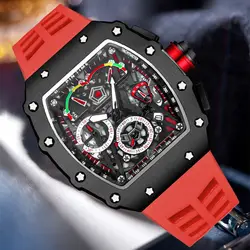 Classic Racing Fashion Versatile Multi functional Sports Men's Night Light Quartz Waterproof Watch