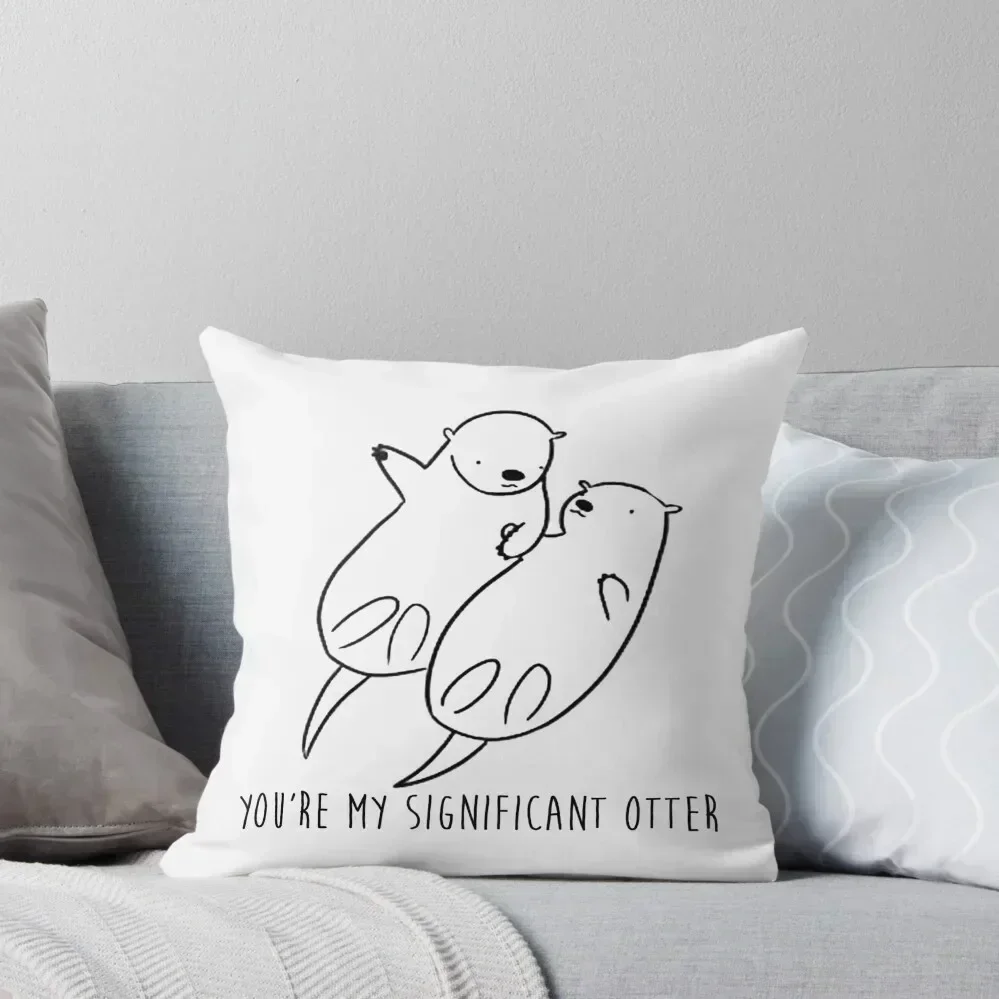 

Significant Otter Throw Pillow christmas supplies Anime Christmas Covers For Cushions Pillow Case Christmas pillow