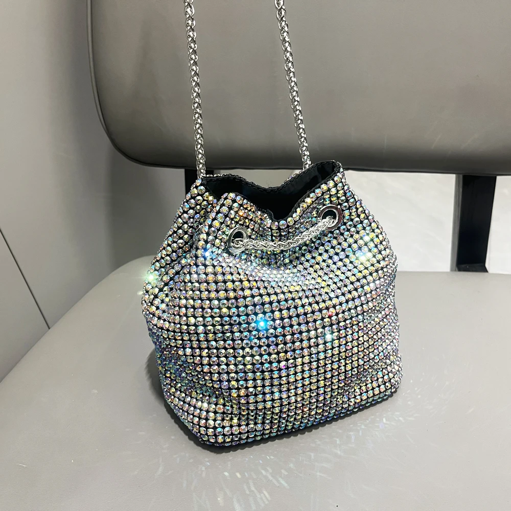 luxury Designer shoulder bag Handle Shining Rhinestones Evening clutch Bag Purse Crystal Purses and handbag Hobo Bags