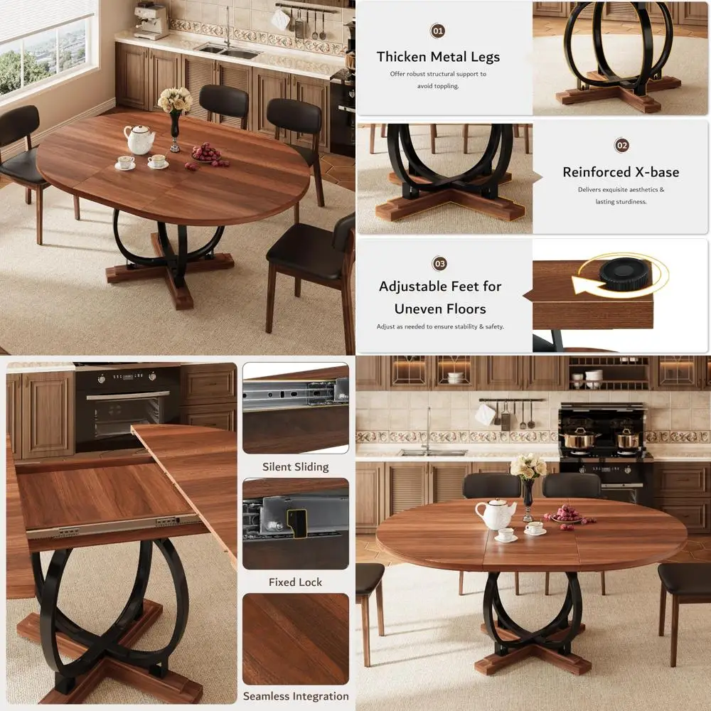 

Набор из 4-х обеденных стульев для французского деревенского дома со спинкой из ротанговой трости и удобными сиденьями с обивкой