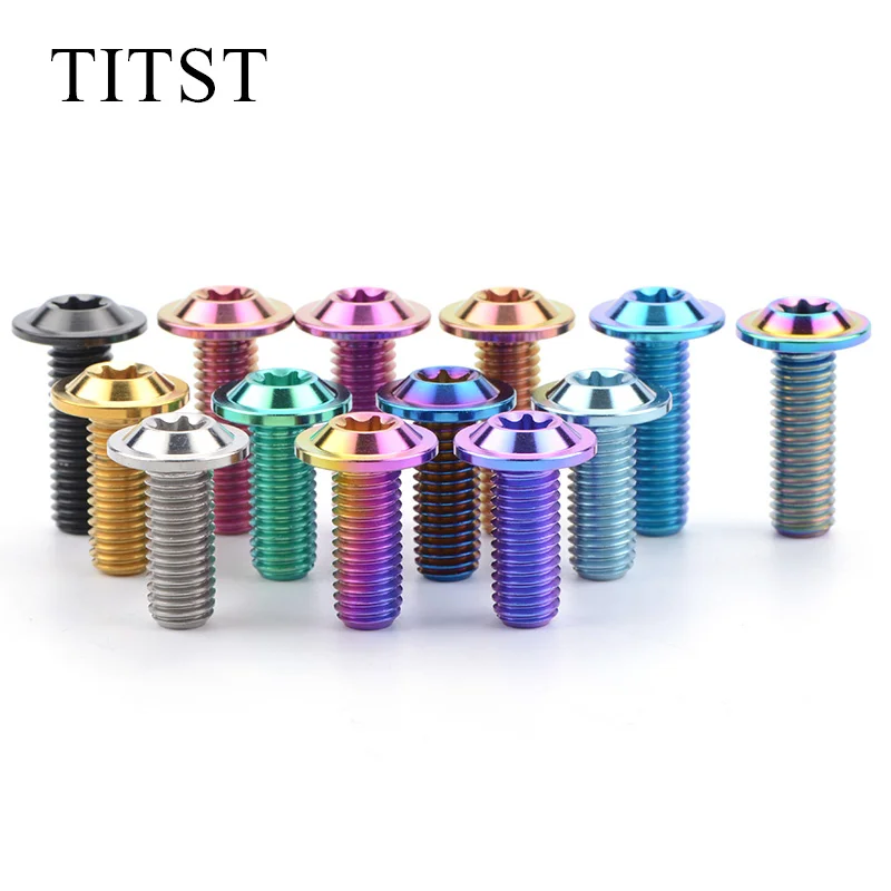 TITST thin head Titanium Bolts M8x20/25/30mm Torx Head Screws for Motorcycle Riding Modification Fasteners ( 1 lot = 10pcs )