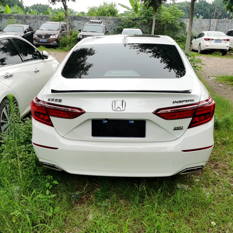 For Honda 18 10th Accord INSPIRE Spoiler 2018-2022 ABS Rear Roof Spoiler Wing Trunk Lip Boot Cover Car Styling