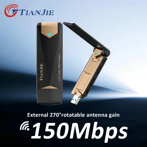 TIANJIE 4G 라우터 150Mbps UF909 휴대용 플러그 플레이 LTE USB WiFi 모뎀 고속 네트워크 핫스팟 미니 무선 자동차 동글