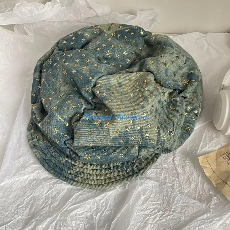 

HX6F Multipurpose Pleated Cloud Cowboy Hat Party Decorative Cap Ornament for Indoor Outdoor Traveling Camping Hiking