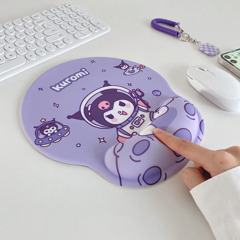 

Sanrio Anime Cinnamonroll Silicone Wrist Pad One Piece Set Cute Cartoon Coolommy Melody 3D Mouse Pad Wrist Pad Keyboard