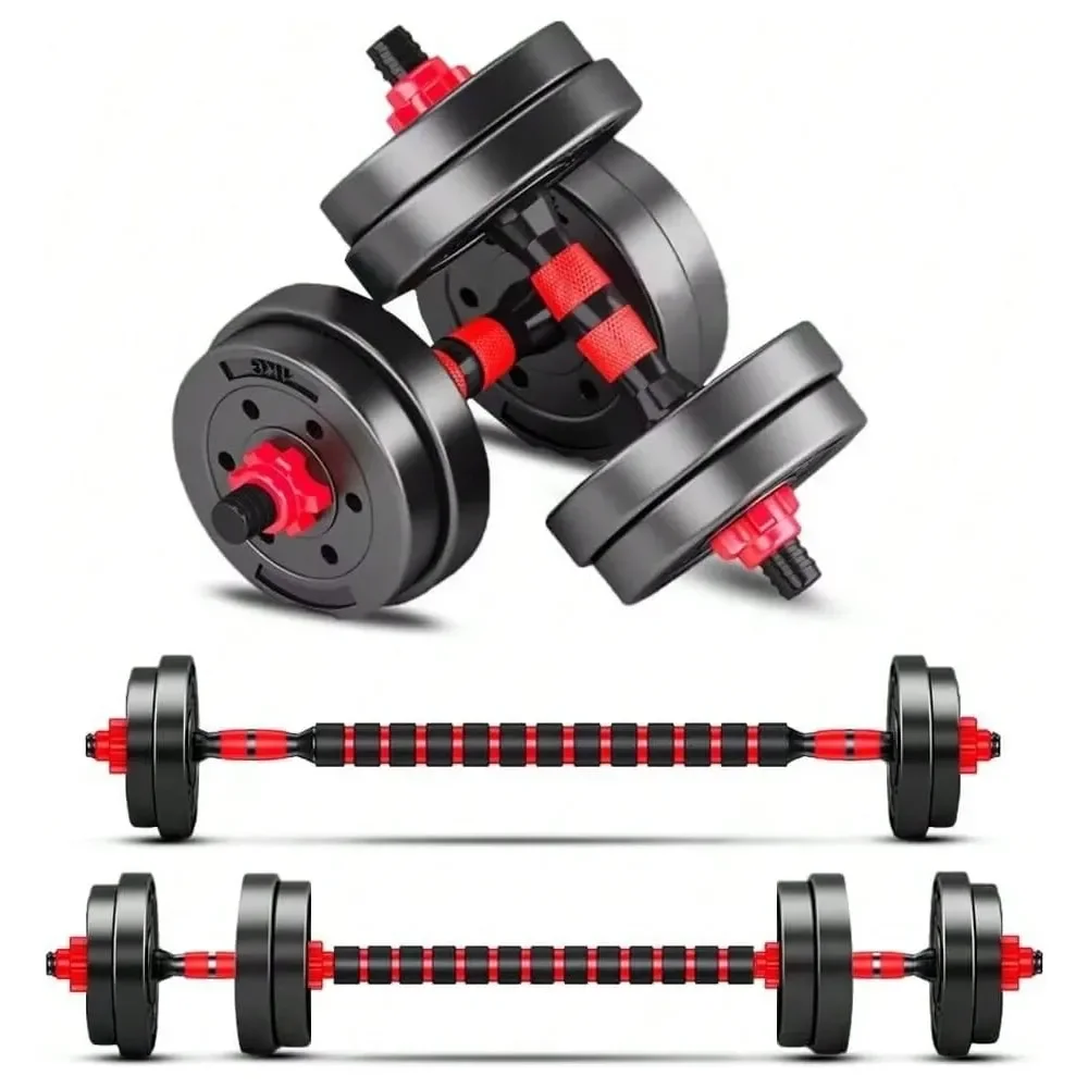 Dumbbell Set,22lbs Free Weight Dumbbell,3 In 1 Dumbbell Set Used As Barbell,Dumbbell,Push Up Stand,Home And Gym Exercise Equipme