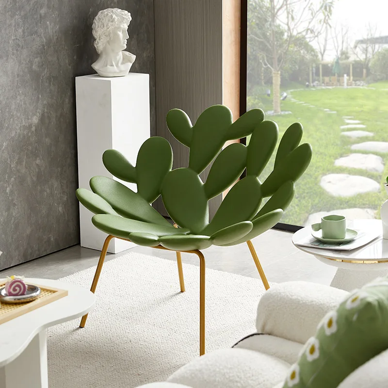 

Casual Cactus Chair, Leaf Petal Chair Lobby Personalized Creative Art Styling Chair