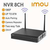 IMOU NVR Network Security System 8CH Wireless WIFI NVR 1080P Resolution Strong Metal Shell Conforms to ONVIF Standards