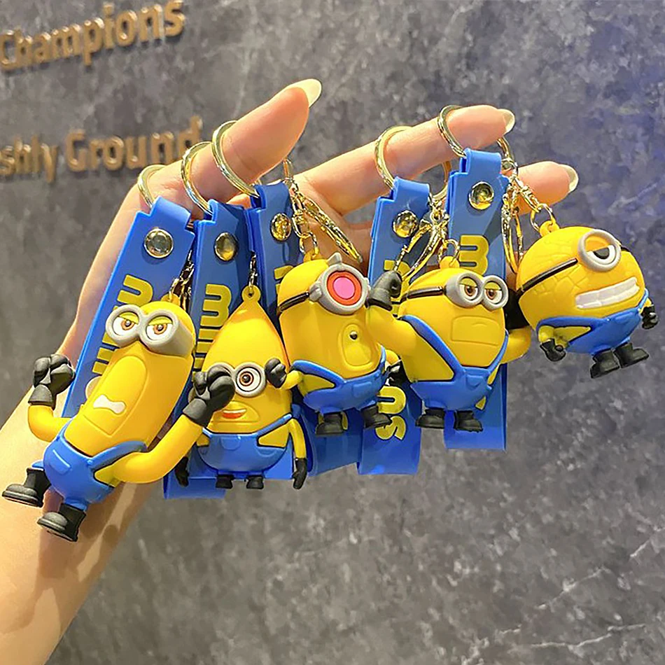 Minionki 4 Despicable Me 4 Breloczek do kluczy Figurka Breloczek Lalka Zabawka Śliczna Fajna Kreskówka Lalka Breloczek do kluczy Torba szkolna Model