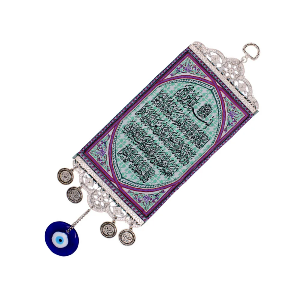 Tapisserie Murale Verticale Œil Bleu Contre le Mal, Matériau de Haute Qualité, Décoration Spirituelle pour la Chambre