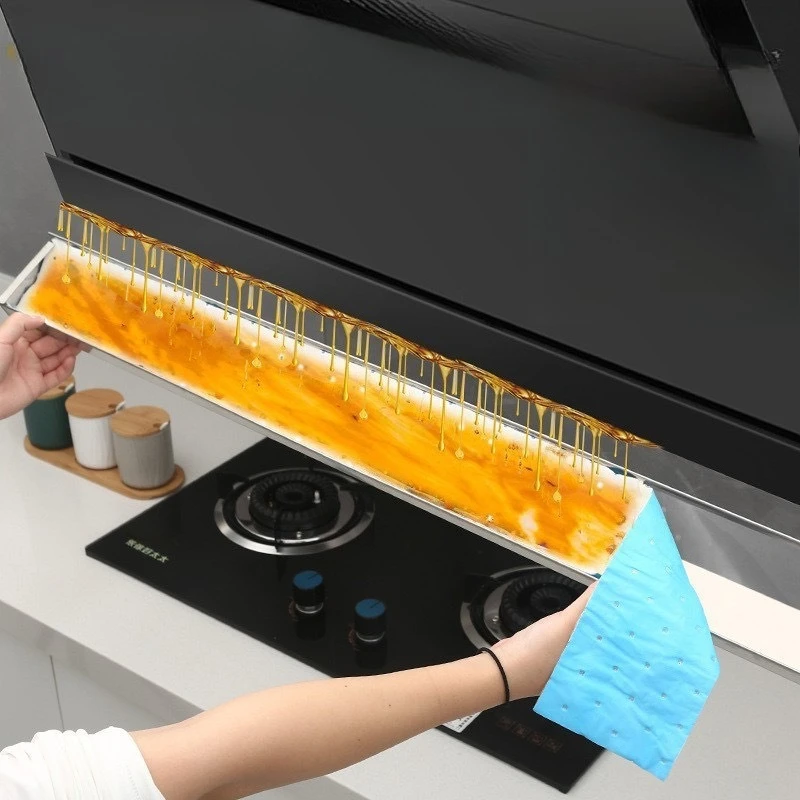 

10PCS Kitchen Range Hood Absorbent Cotton Paper Disposable Grease Filter Oil-absorbing Paper Kitchen Ventilator Suction Paper
