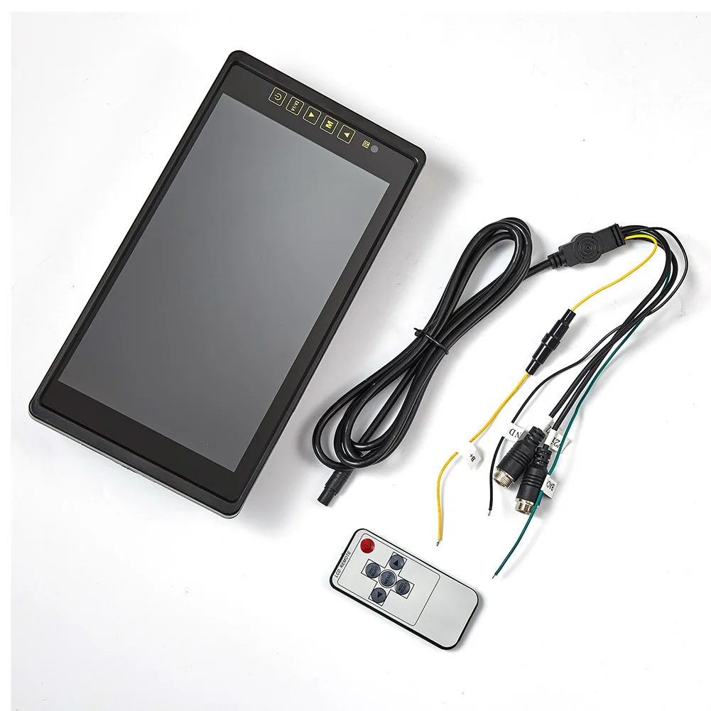 JIEPIE-TFT LCD مرآة الرؤية الخلفية مراقب ، داش مراقب ، عريضة للمقطورات ، قافلة ، شاحنة ، RVs ، 9 "، DC9-36V ، 4 دبوس التوصيل ، 1024x600