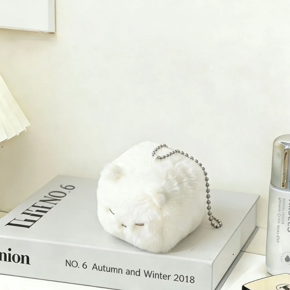 Chaveiro de Pelúcia Macio e Fofo de Gato, Design de Desenho Animado Kawaii, Pingente de Gatinho de Pelúcia, Corrente de Contas, Mini Chaveiro de Pelúcia, Presente de Aniversário