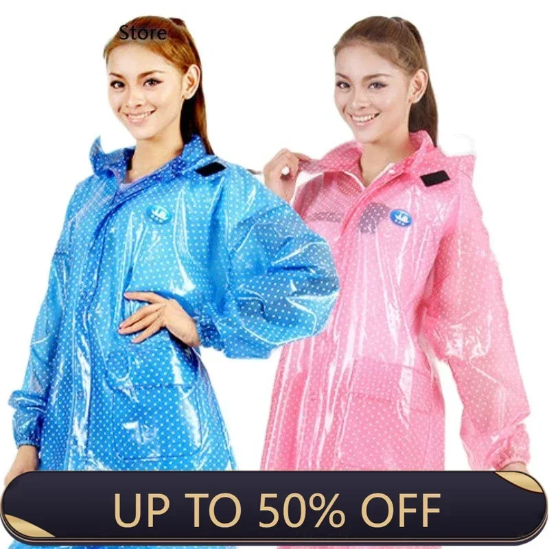 Motorcycle Raincoat Suit Waterproof Rain Coat Women Transparent Electric Riding Car Battery Pink Plastic Suit Capa De Chuva Gift