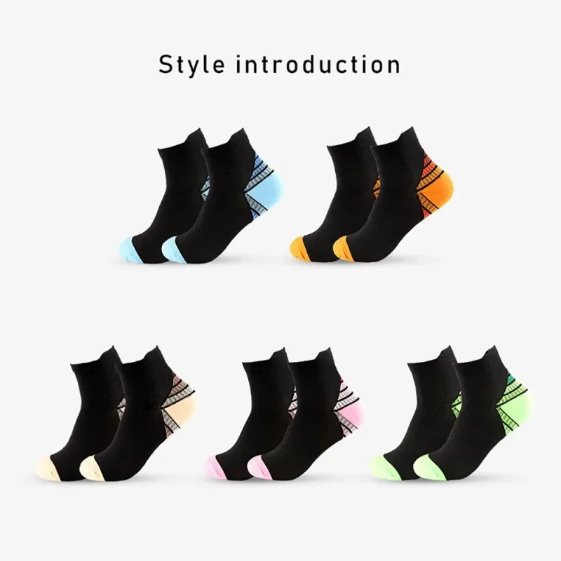 Compressed Mid Tube Socks Men Women Breathable Deodorizing Shock-absorbing Running Natural Hiking Cycling Fitness Sports Socks