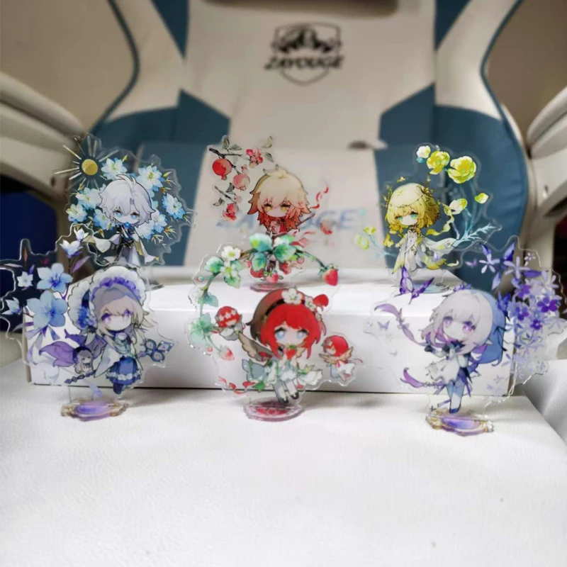 6Pcs/Lot Game t Acrylic Figure Stand Model The Herta Castorice Tribios Aglaea Khaslana Phainon Mydei Tabletop