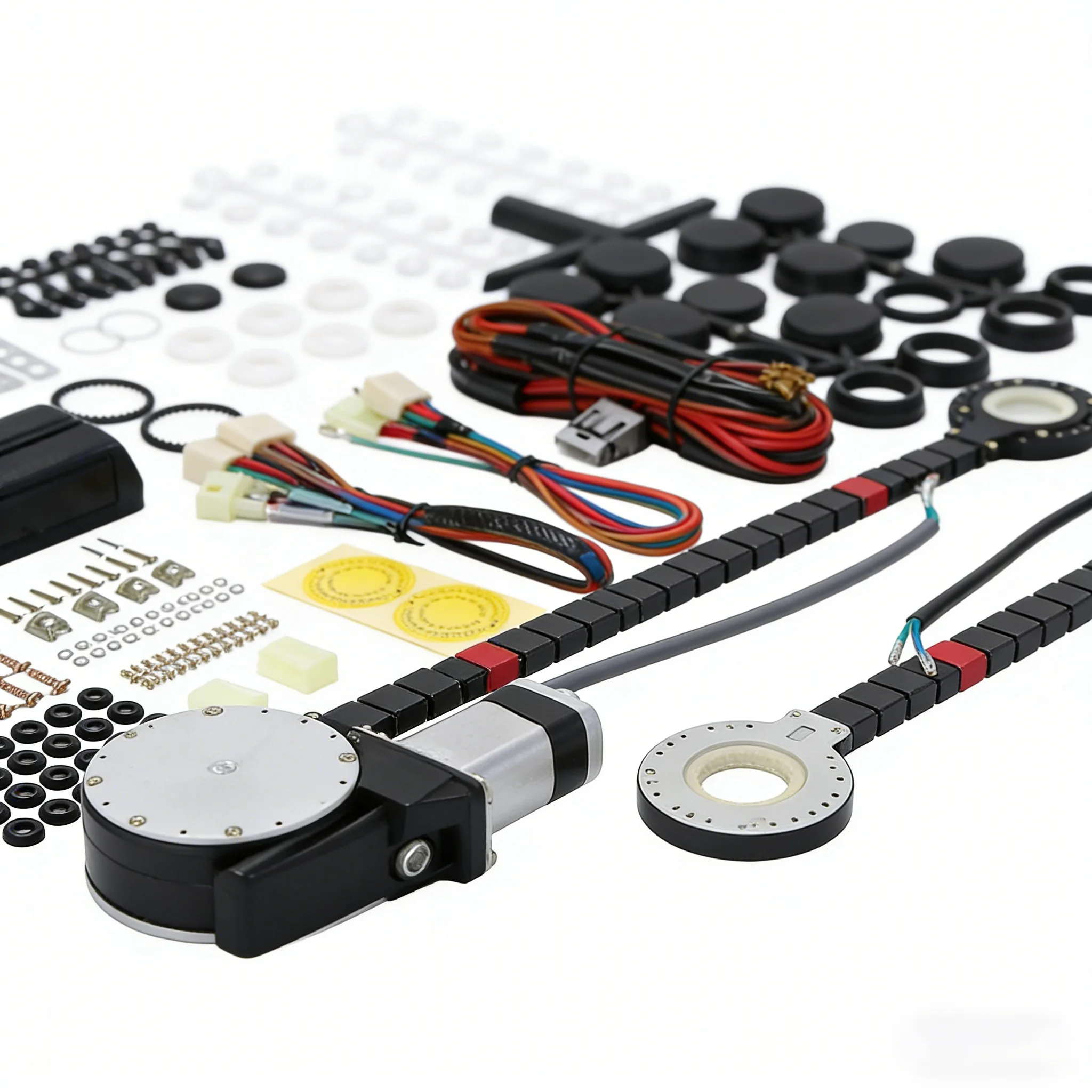 

Universal Electric Power Window Kit, Electric Window Conversion Kit Include 2 Motors 2 Switches 3 Harness and Install Accessorie