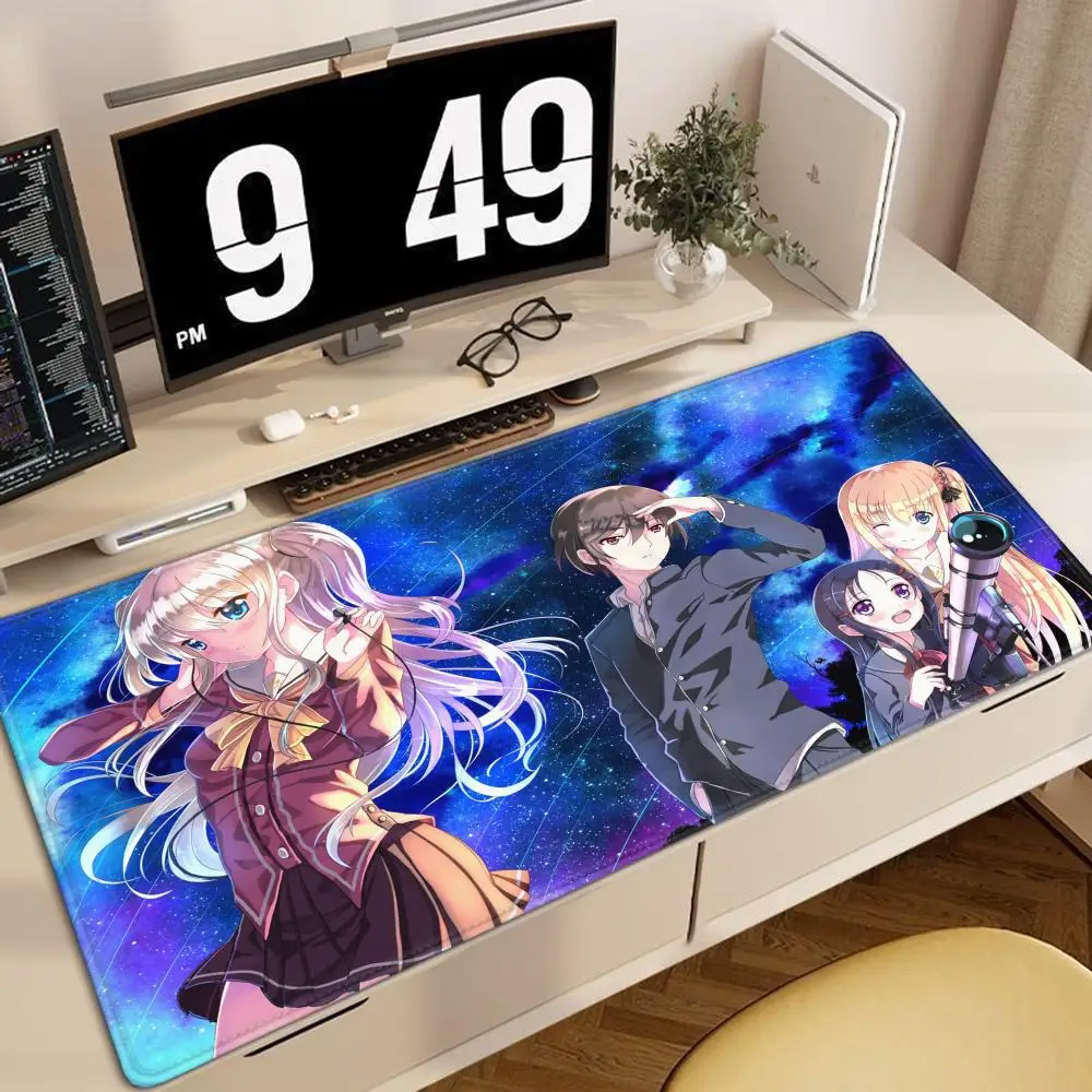 

Tomori Nao Charlotte Anime Girl Mousepad Large Gaming Mouse Pad LockEdge Thickened Computer Keyboard Table Desk Mat