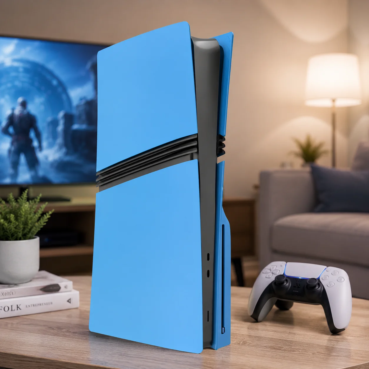 Case For PS5 Slim Replacement Protective Shell Cover Detachable Gray Anniversary Case Faceplate For PS5 Console Gaming
