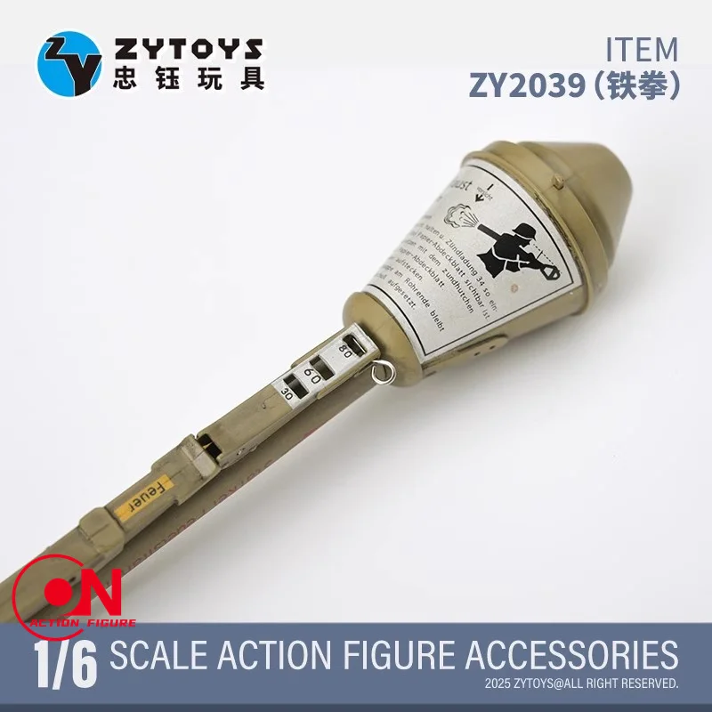 ZYTOYS ZY2039 1/6 Scale Panzerfaust สงครามโลกครั้งที่สองเยอรมัน Anti-Tank Grenade Launcher อาวุธพลาสติกรุ่น 12 ''Action รูปตุ๊กตา