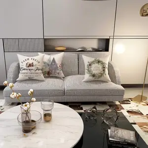 Leinenkissenbezug für Weihnachtsdekoration, Sofa -Kissenbezug, Home Decoration können für Sie angepasst werden, 40x40, 50x50, 60x60, 45x45 6 Hauptverkaufskissen 45x45 Leinen - №2