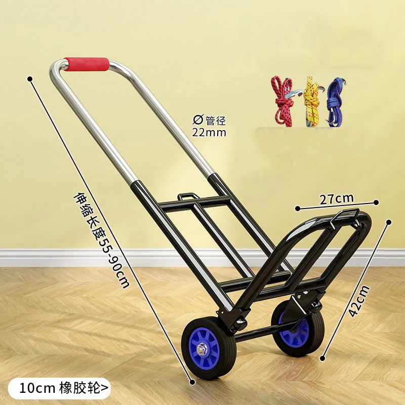 Multipurpose Portable Hand Trolley Convenient Foldable Pull Cart Practical Hand Carts for Home and Garden Needs 22mm Pipe Diamet