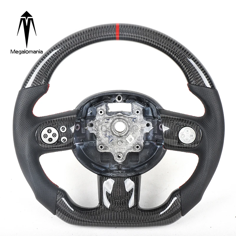 

Fit for bmw Mini OEM Carbon Fiber Flat Bottom Steering Wheel Gen 2 for R55 R56 R57 R58 R59
