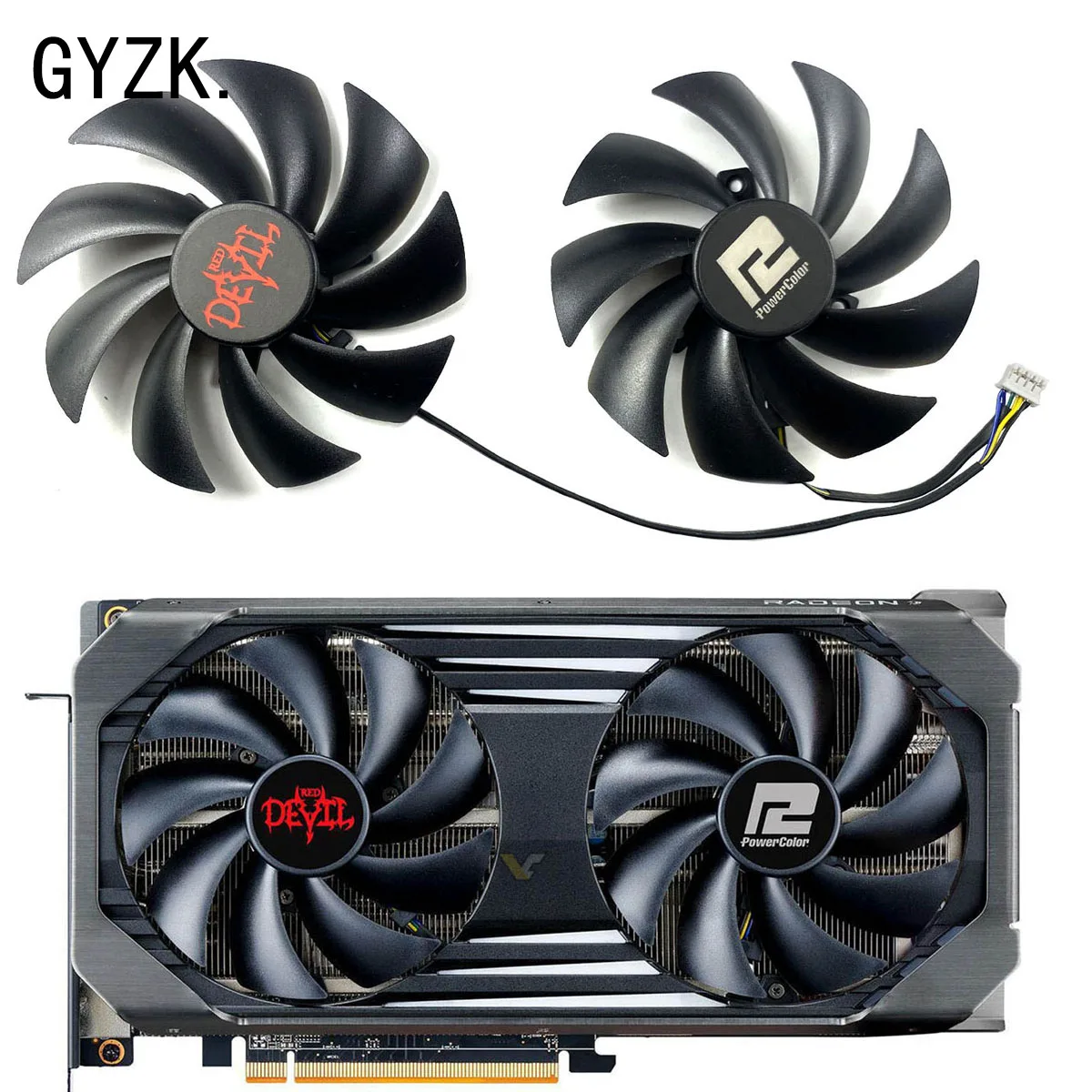 

For POWERCOLOR Radeon RX6600 6600XT 6650XT Red Devil Graphics Card Replacement Fan