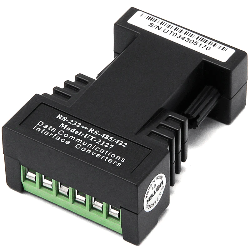 UOTEK RS232 to RS485 RS422 Converter DB9 Female Connector Industrial RS-232 RS-485 RS-422 Adapter with Optical Isolation UT-2127