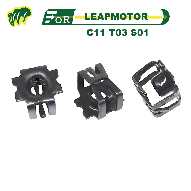 4 set For LEAPMOTOR  C11 T03 S01 Car license plate base fastener nut clip